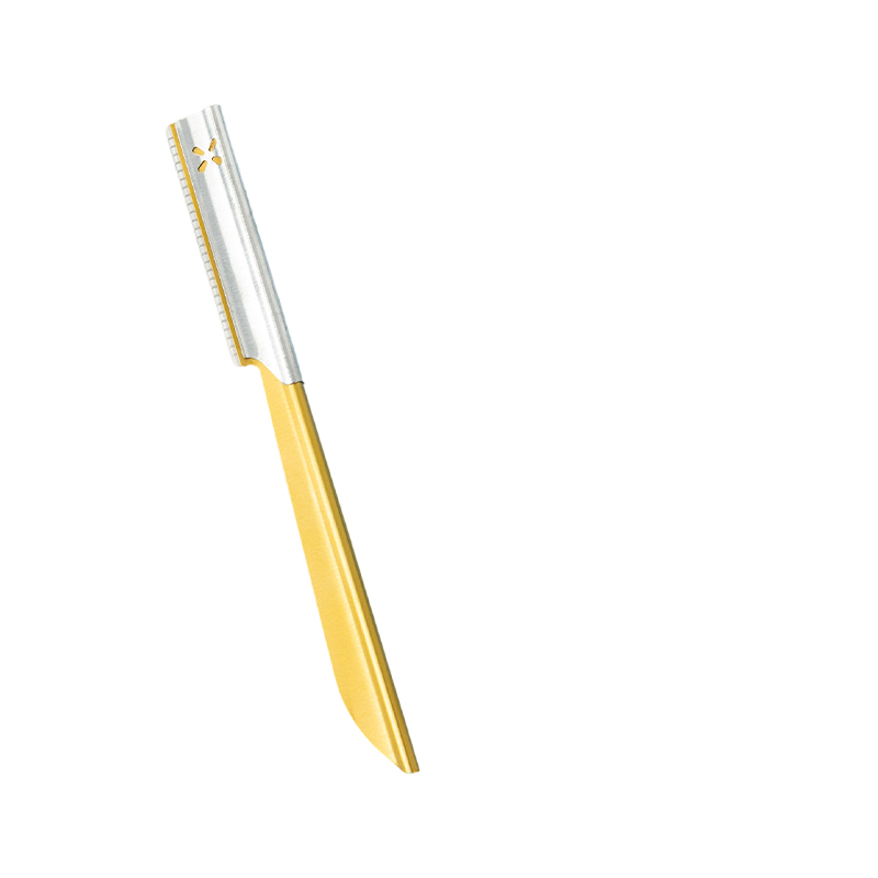 Wenkbrauw- en gezichtstrimmerscheermes met antisliphandgreep