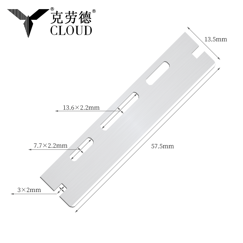 Gegolfde scheermesjes met enkele rand