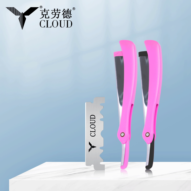 Plastic scheermeshandvat met 74 mesjes