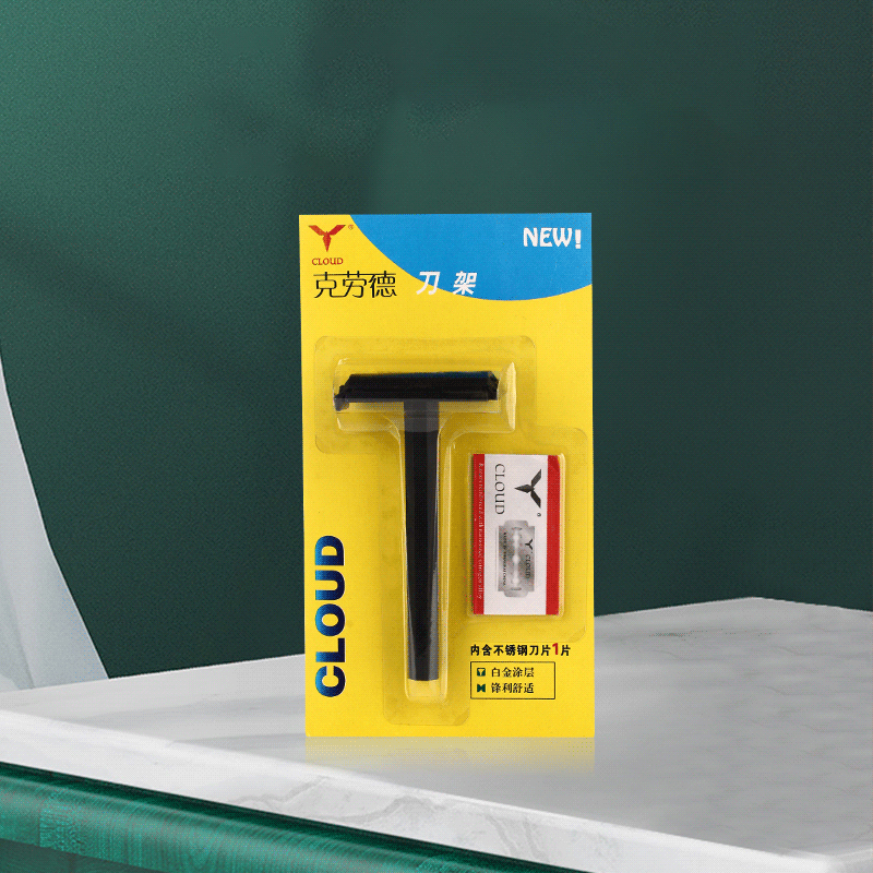 Reisdraagbaar plastic T-vormig scheermes met 74 messen