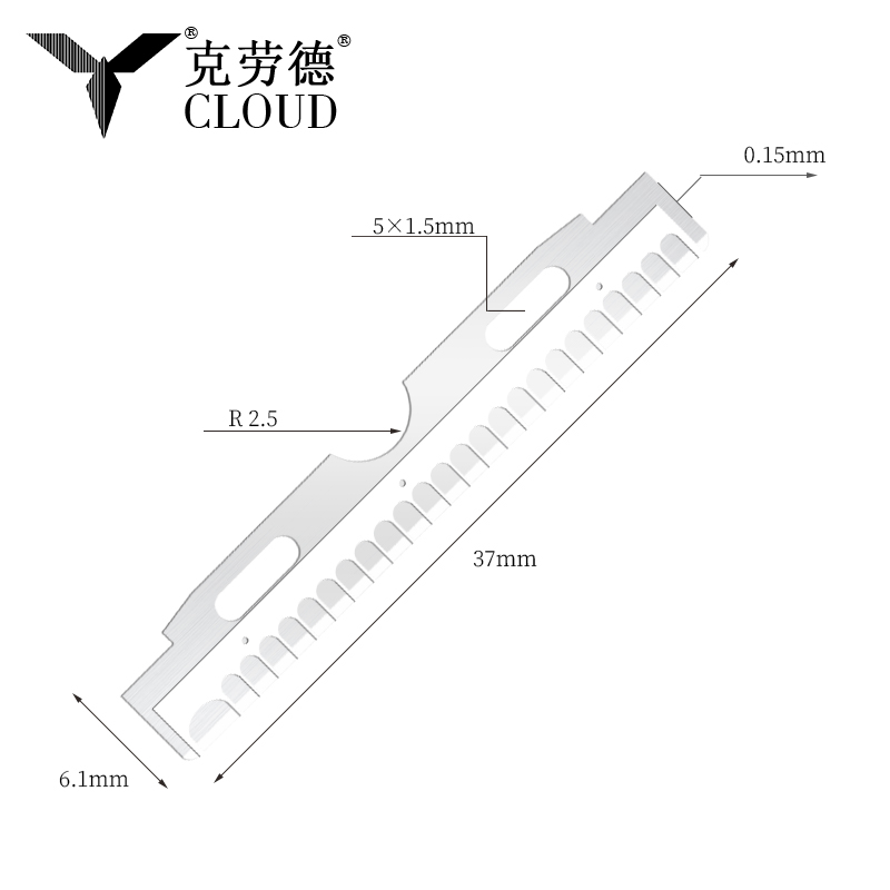 Nano-gecoate roestvrijstalen scheermesjes voor gezicht en wenkbrauwen