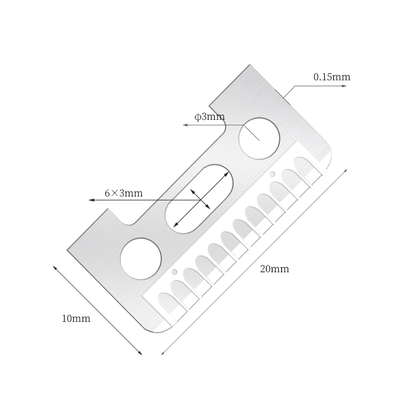 Enkelzijdige, geavanceerde roestvrijstalen wenkbrauwscheermesjes