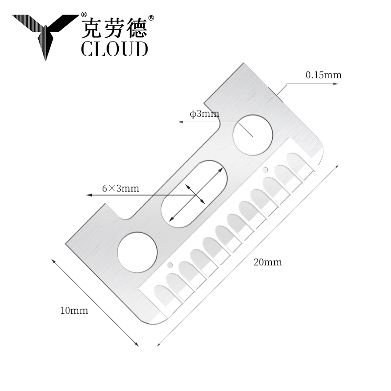Enkelzijdige, geavanceerde roestvrijstalen wenkbrauwscheermesjes