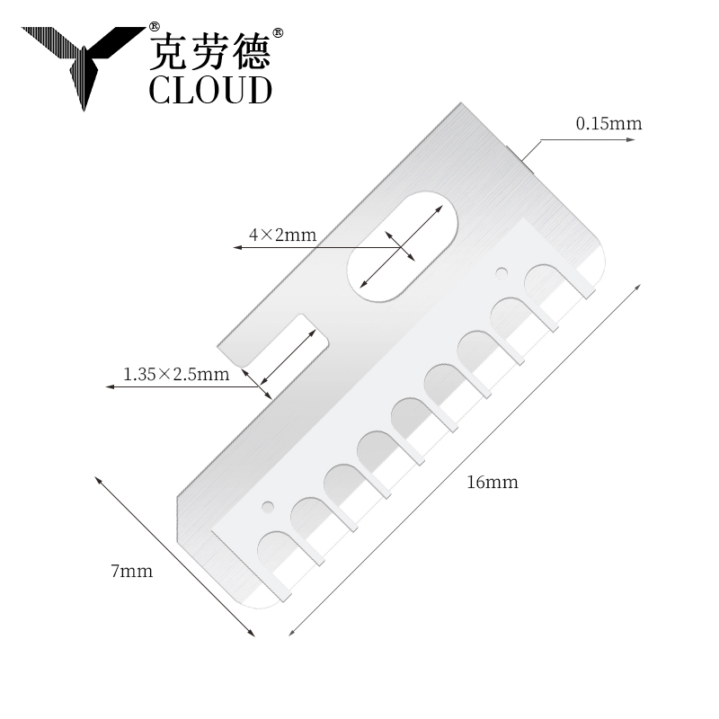 Precisie scherpe roestvrijstalen wenkbrauwvormmessen