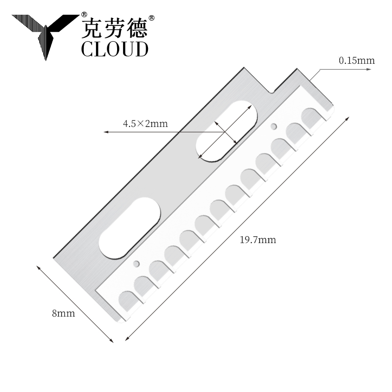 Precisie scherpe roestvrijstalen wenkbrauwvormmessen