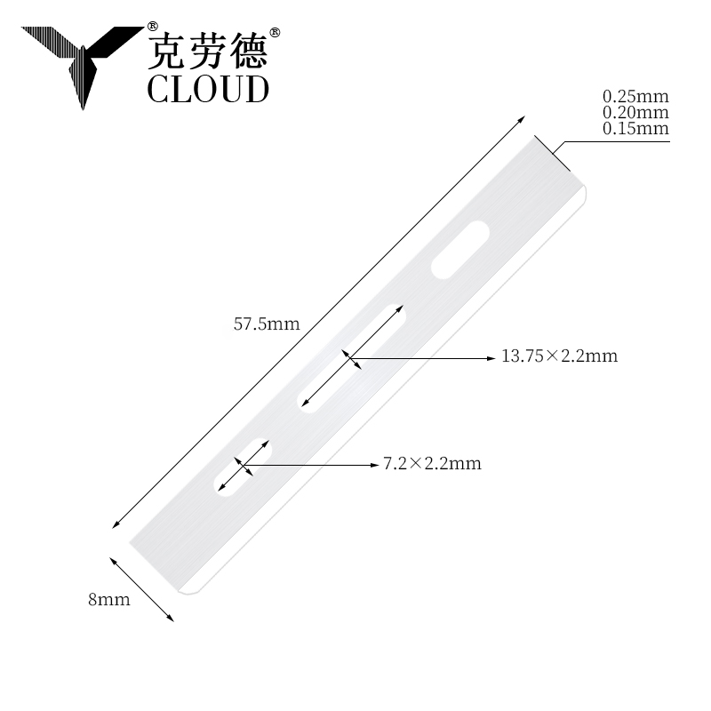 Roestvrijstalen haarsnijbladen met enkele rand