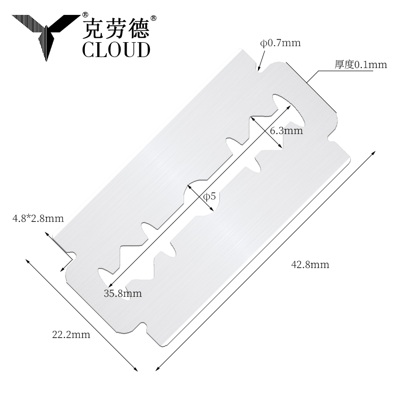 Super Steel 74-bladige scheermesjes met dubbele rand