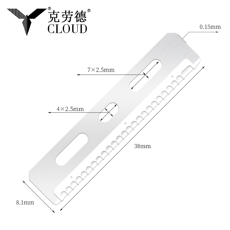 Duurzaam herbruikbaar roestvrijstalen wenkbrauwsnijmes